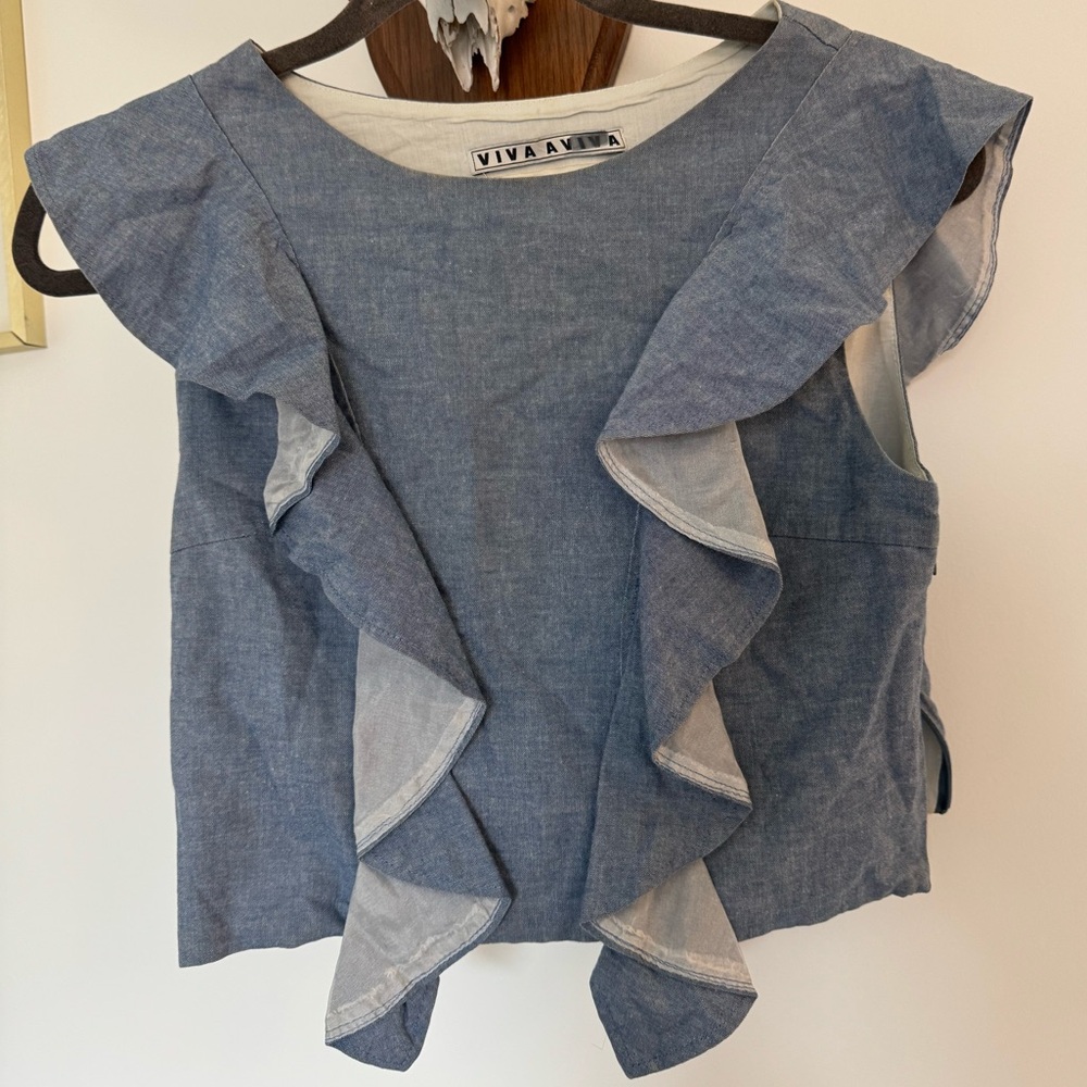 Viva Aviva Womens Size XS Short Sleeve Blouse